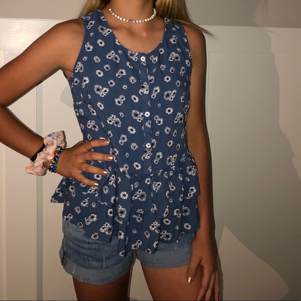 Johnnie b ruffle tank top